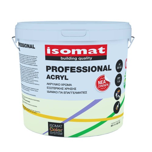 ISOMAT PROFESSIONAL ACRYL ΛΕΥΚΟ 9lt