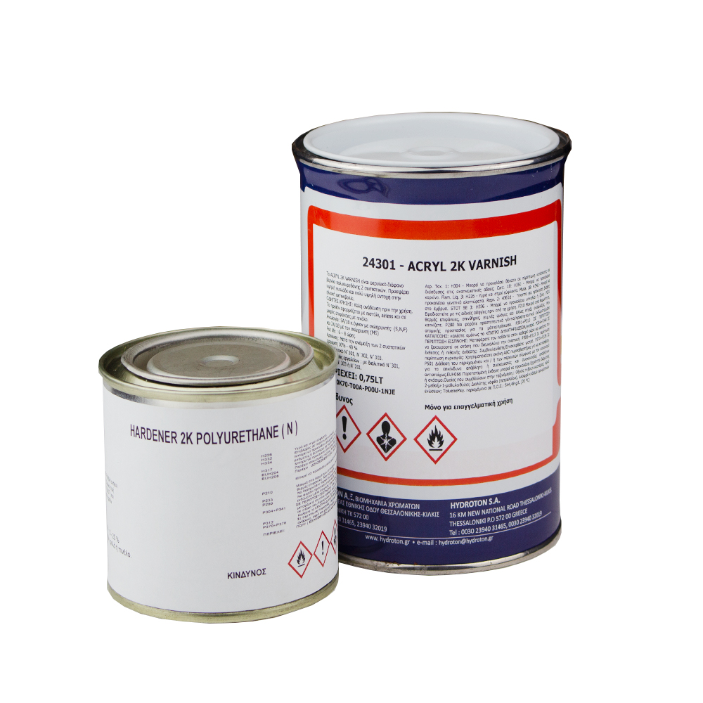 ACRYL 2K VARNISH ΑΚΡΥΛΙΚΟ ΒΕΡΝΙΚΙ 2 ΣΥΣΤΑΤΙΚΩΝ 0,937lt