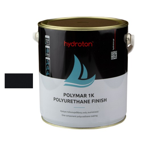 POLYMAR 1K POLYURETHANE FINISH ΧΡΩΜΑ ΠΟΛΥΟΥΡΕΘΑΝΗΣ ΜΑΥΡΟ RAL-9005 2,5lt ΓΥΑΛΙΣΤΕΡΟ